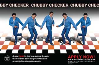 Chubby Checker bus poster in English