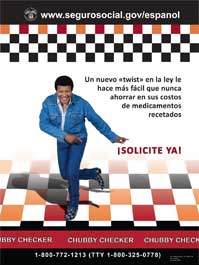 Chubby Checker poster in Spanish